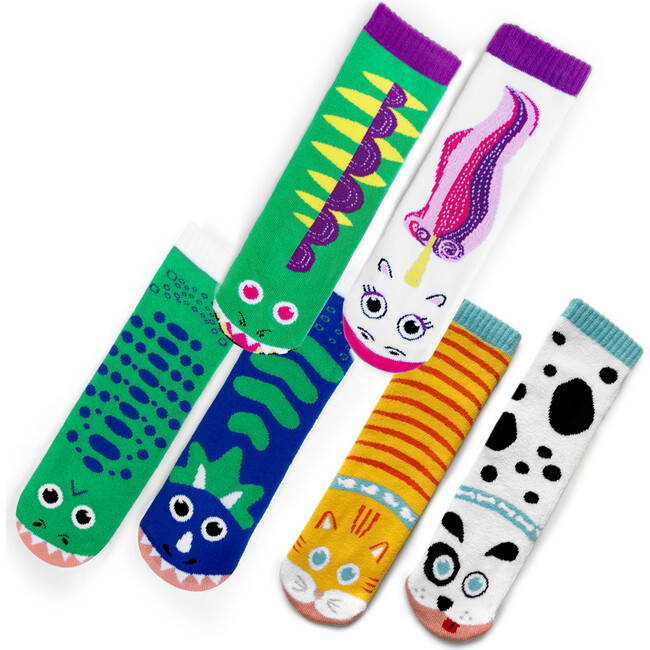Pals Originals Socks Gift Bundle (3 Pairs of Cute Mismatched Animals Socks)