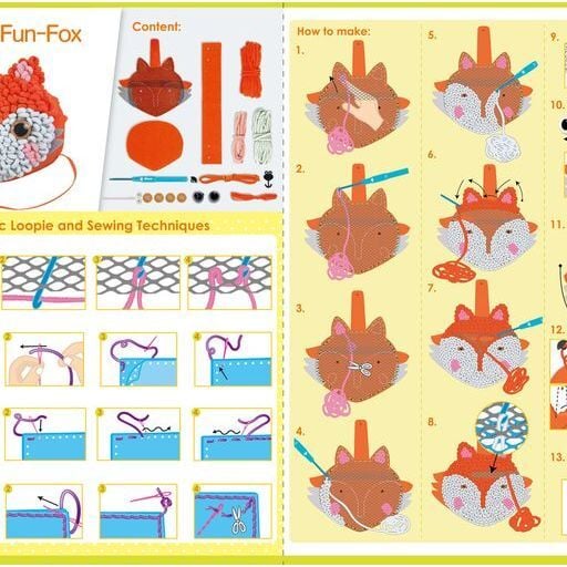 Loopie Fun Plush Bag / FOX - Craft Kits - 2