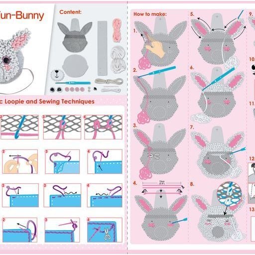 Loopie Fun Plush Bag / BUNNY - Craft Kits - 3