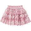 Margaux 3-Tired Ruffle Embroidered Skirt, Pink - Skirts - 1 - thumbnail