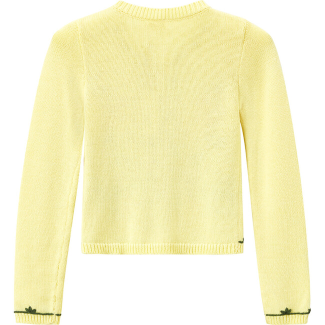 Cosette Long Sleeve Floral Embroidered Cardigan, Lemon - Cardigans - 2