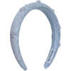 Charlotte Light Blue Linen Headband - Hair Accessories - 1 - thumbnail