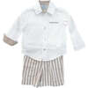 Ashton Striped Linen Shorts and Top Set - Mixed Apparel Set - 1 - thumbnail
