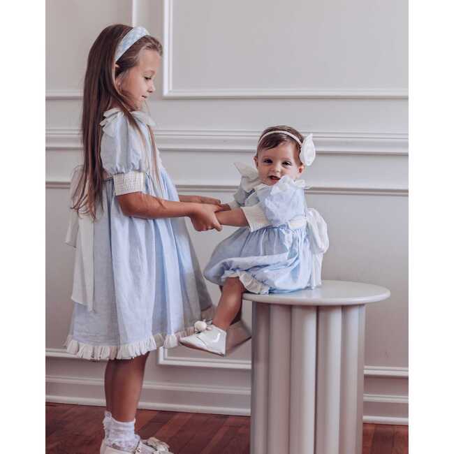 Charlotte Baby Blue Linen Dress - Dresses - 4