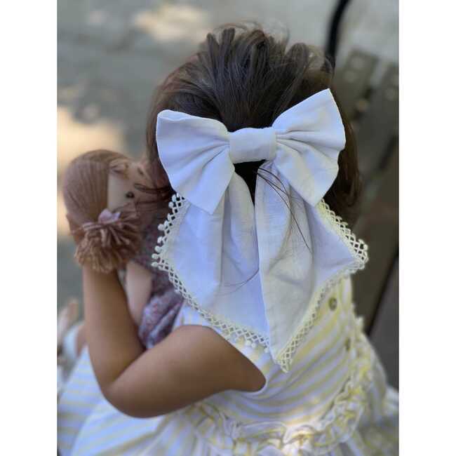 White Jaylin Hair Bow - Hair Accessories - 4