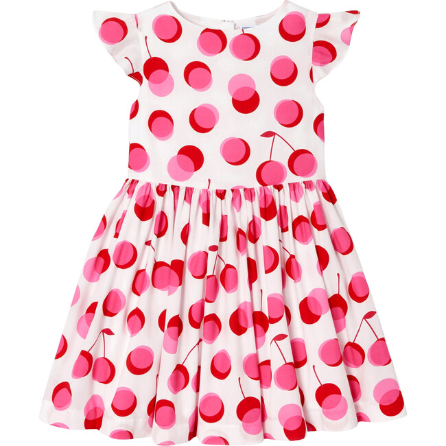 Poplin Dress With Jacadi Print, White And Multicolors - Dresses - 1