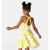 Flower Print Ceremony Dress, White And Yellow - Dresses - 3