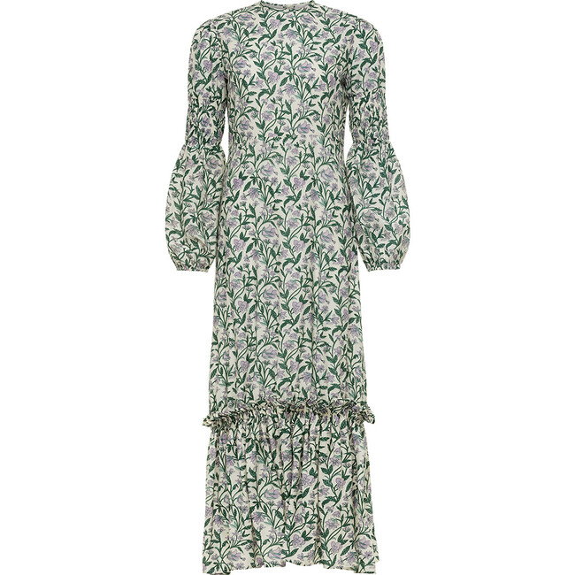 Women's Palmer Sleek Long Sleeve Maxi Dress, Spring Lily - Dresses - 1