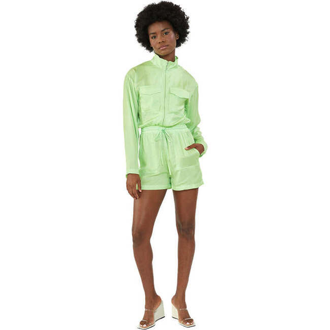Women's Silky Flight Suit Romper - Rompers - 2