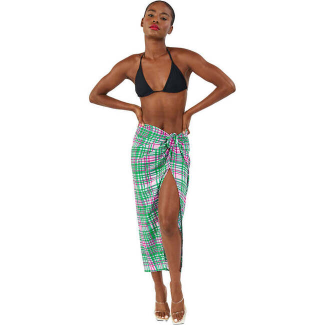 Women's Plaid Sarong Skirt - Cover-Ups - 3