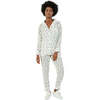 Women's Silky Floral Long Sleeve/Pant Pj Set W/ Eye Mask - Pajamas - 2