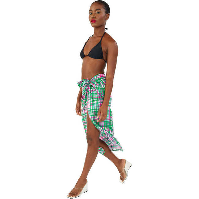 Women's Plaid Sarong Skirt - Cover-Ups - 4