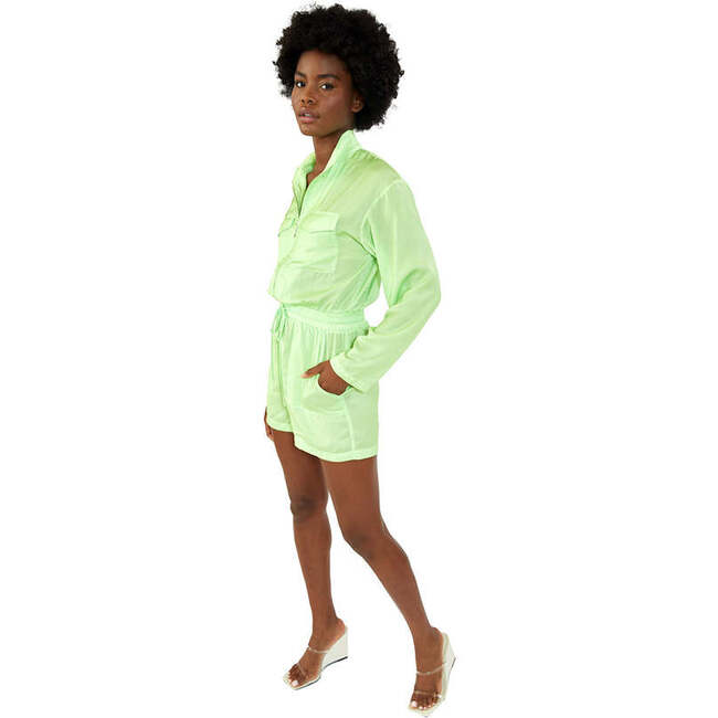 Women's Silky Flight Suit Romper - Rompers - 4