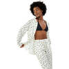 Women's Silky Floral Long Sleeve/Pant Pj Set W/ Eye Mask - Pajamas - 3 - thumbnail