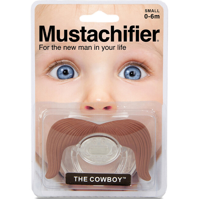 Cowboy Pacifier, Brown - Pacifiers - 1