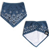 Velcro Neck Single Bandana Bib, Denim - Bibs - 1 - thumbnail