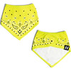Velcro Neck Single Bandana Bib, Neon Yellow - Bibs - 1 - thumbnail