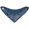 Velcro Neck Single Bandana Bib, Denim - Bibs - 2 - thumbnail