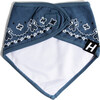 Velcro Neck Single Bandana Bib, Denim - Bibs - 4 - thumbnail