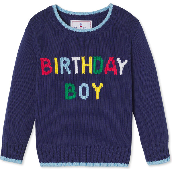 Birthday Boy Sweater, Blue Ribbon Classic Prep Tops