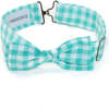 Kids Bow Tie, Teal Gingham - Other Accessories - 1 - thumbnail