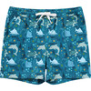 Ocean Friends Swim Trunks, Blue - Swim Trunks - 1 - thumbnail