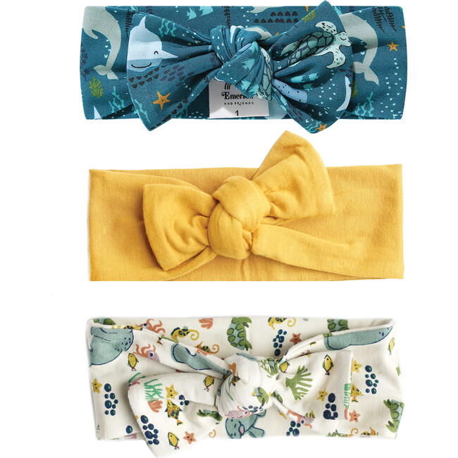 Ocean Friends and Manatee Bamboo Headband Gift Set, Multicolors
