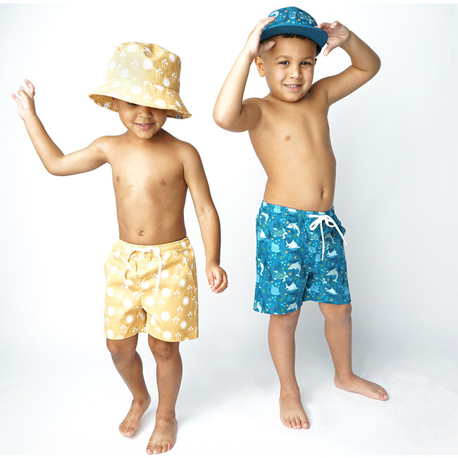 Ocean Friends Swim Trunks, Blue - Swim Trunks - 3