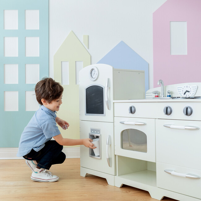 Little Chef Fairfield Retro Play Kitchen, Ivory - Teamson Kids Over the ...