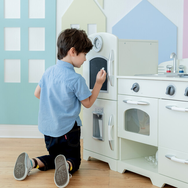 Little Chef Fairfield Retro Play Kitchen, Ivory - Teamson Kids Over the ...