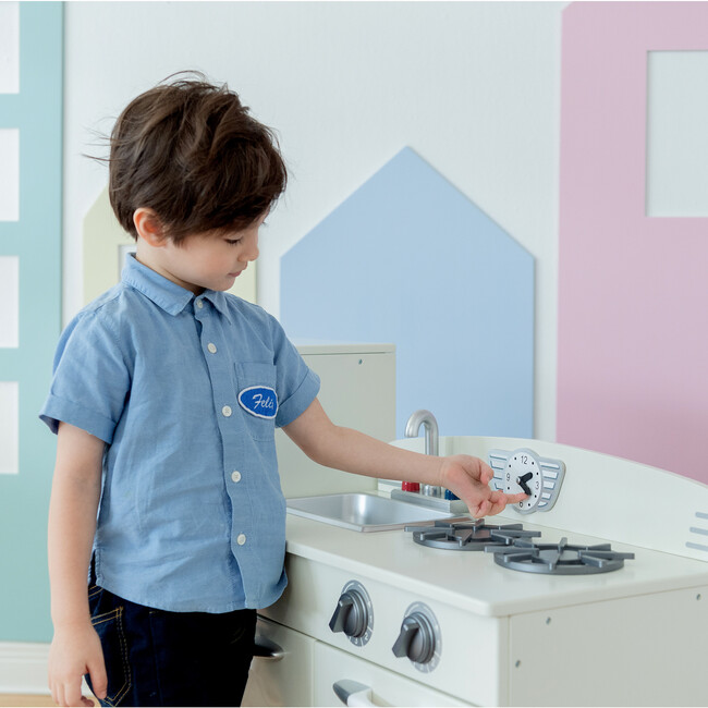 Little Chef Fairfield Retro Play Kitchen, Ivory - Teamson Kids Over the ...