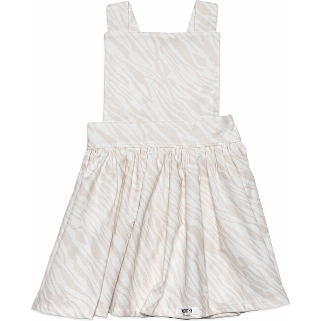 Pinafore Dress, Light Zebra - Dresses - 1