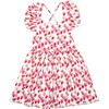 Ruffle Sleeve Dress, Strawberries - Dresses - 1 - thumbnail