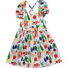 Ruffle Sleeve Dress, Veggies - Dresses - 1 - thumbnail