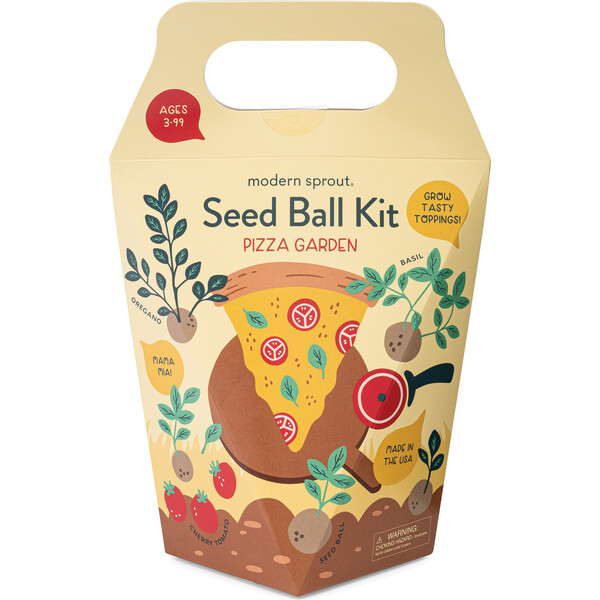 DIY Seed Ball Kit, Pizza Garden Modern Sprout Backyard & Park