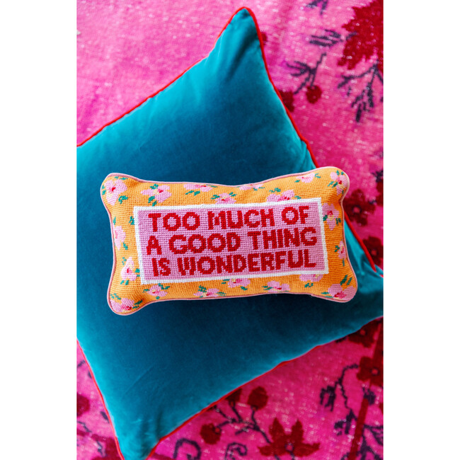 Too Much Needlepoint Pillow - Decorative Pillows - 2