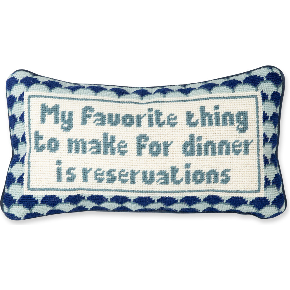 Reservations Needlepoint Pillow - Decorative Pillows - 1