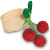 Raffia Napkin Ring, Cherry - Tabletop - 1 - thumbnail