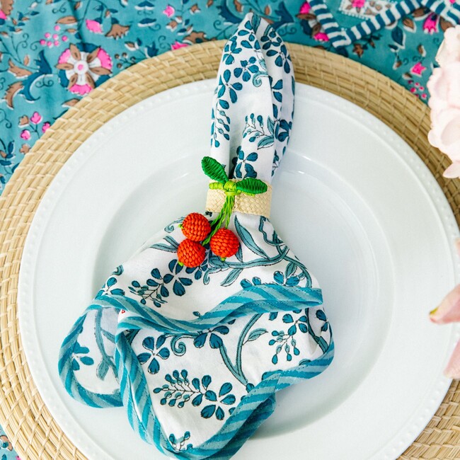 Raffia Napkin Ring, Cherry - Tabletop - 2
