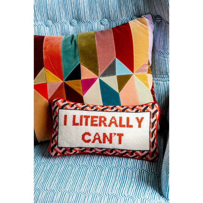 I Literally Can't Needlepoint Pillow - Decorative Pillows - 2