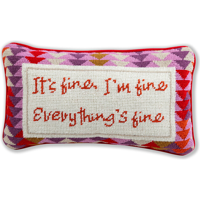 Everything's Fine Needlepoint Pillow