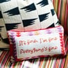 Everything's Fine Needlepoint Pillow - Decorative Pillows - 2