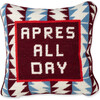 Apres Ski Needlepoint Pillow - Decorative Pillows - 1 - thumbnail