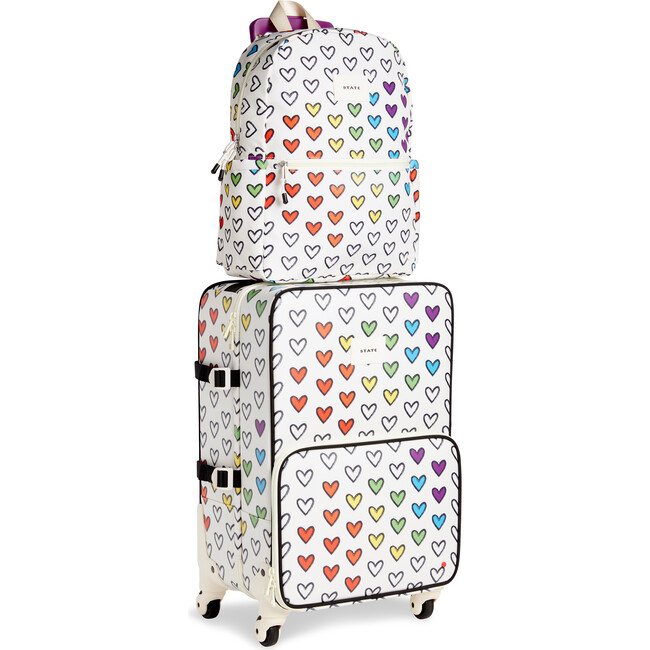 Logan Suitcase, Rainbow Hearts - Luggage - 6