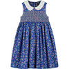 Joules Floral Smocked Dress, Blue - Dresses - 1 - thumbnail