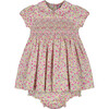 Manette Floral Smocked Dress, Multicolors - Dresses - 1 - thumbnail