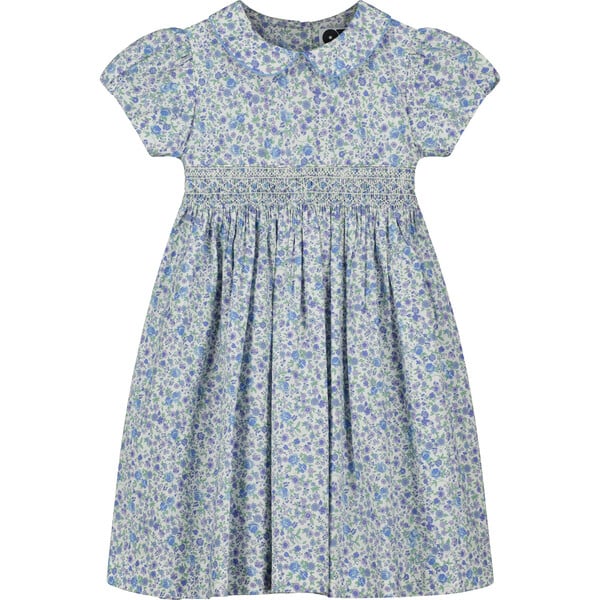 Leni Floral Smocked Dress, Blue - Question Everything Dresses | Maisonette