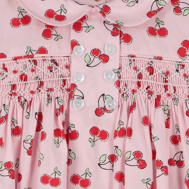 Leilani Smocked Dress, Cherry Print - Dresses - 3