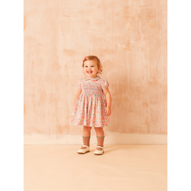 Haven Floral Smocked Dress, Pink - Dresses - 2