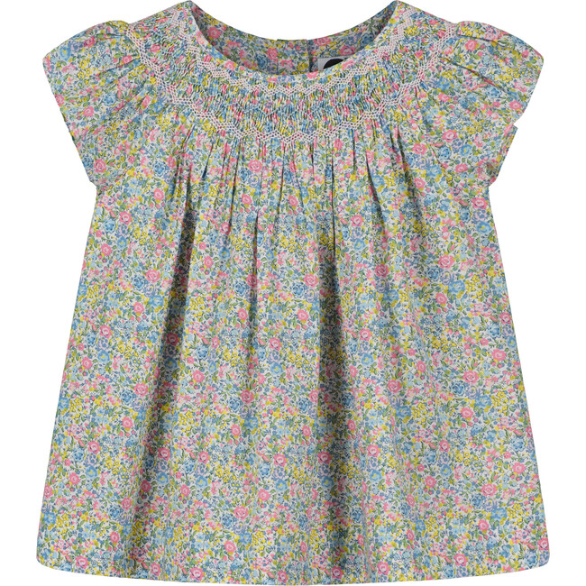 Frannie Ditsy Floral Smocked Blouse, Multicolors
